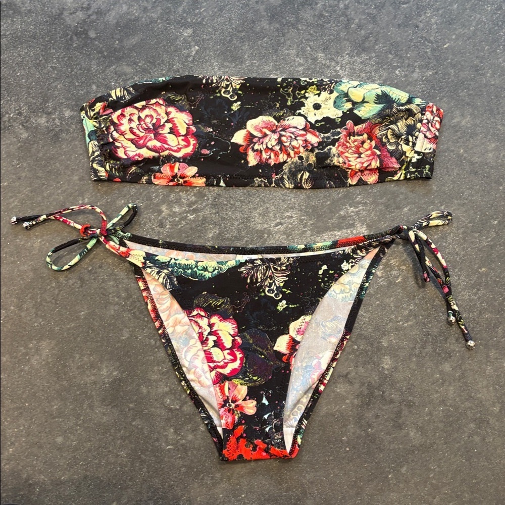 Pain De Sucre Strapless Floral Bikini